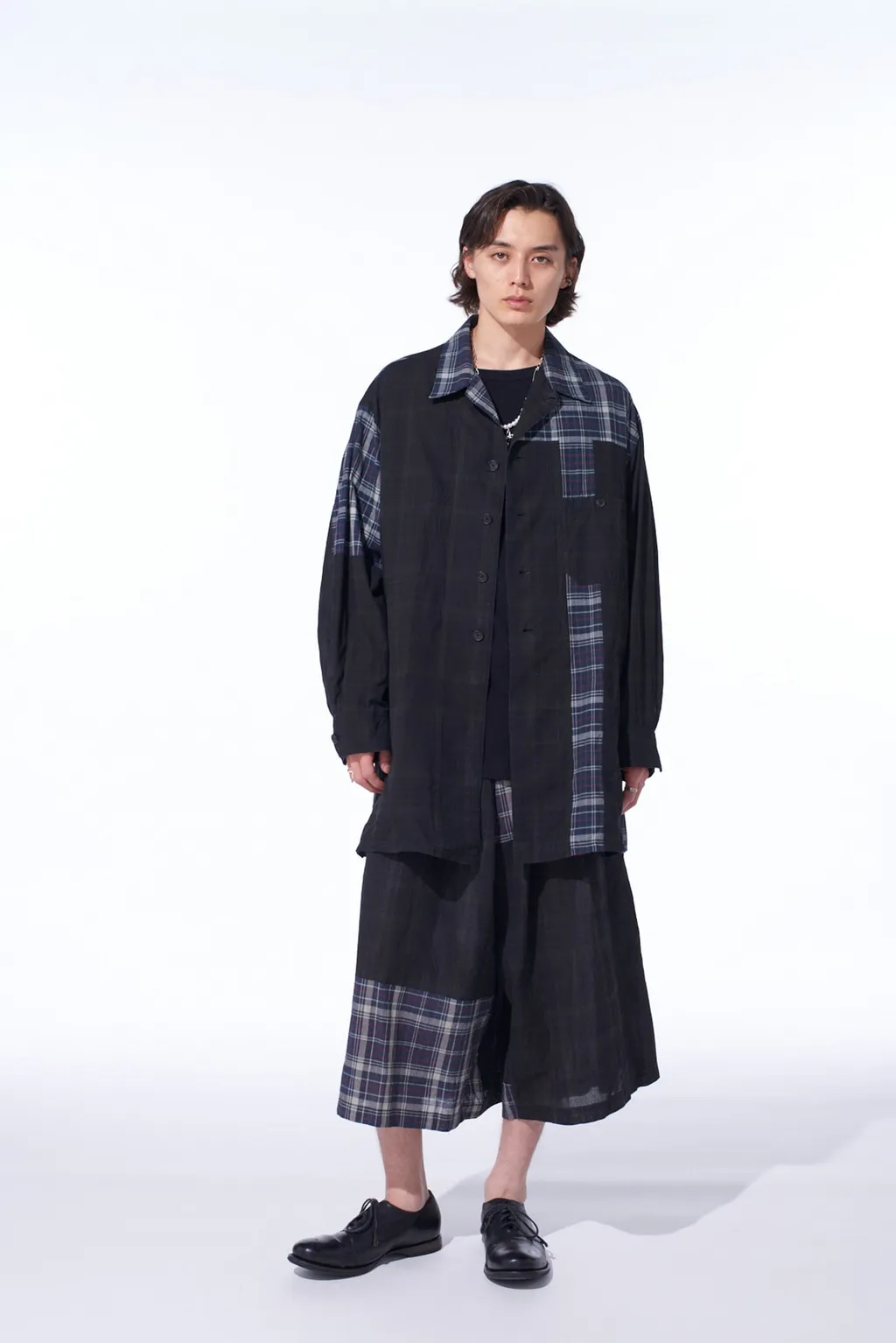 Madras Check Pigment Print Shirt-Blouson