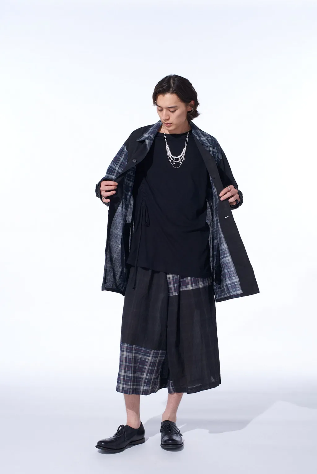 Madras Check Pigment Print Shirt-Blouson