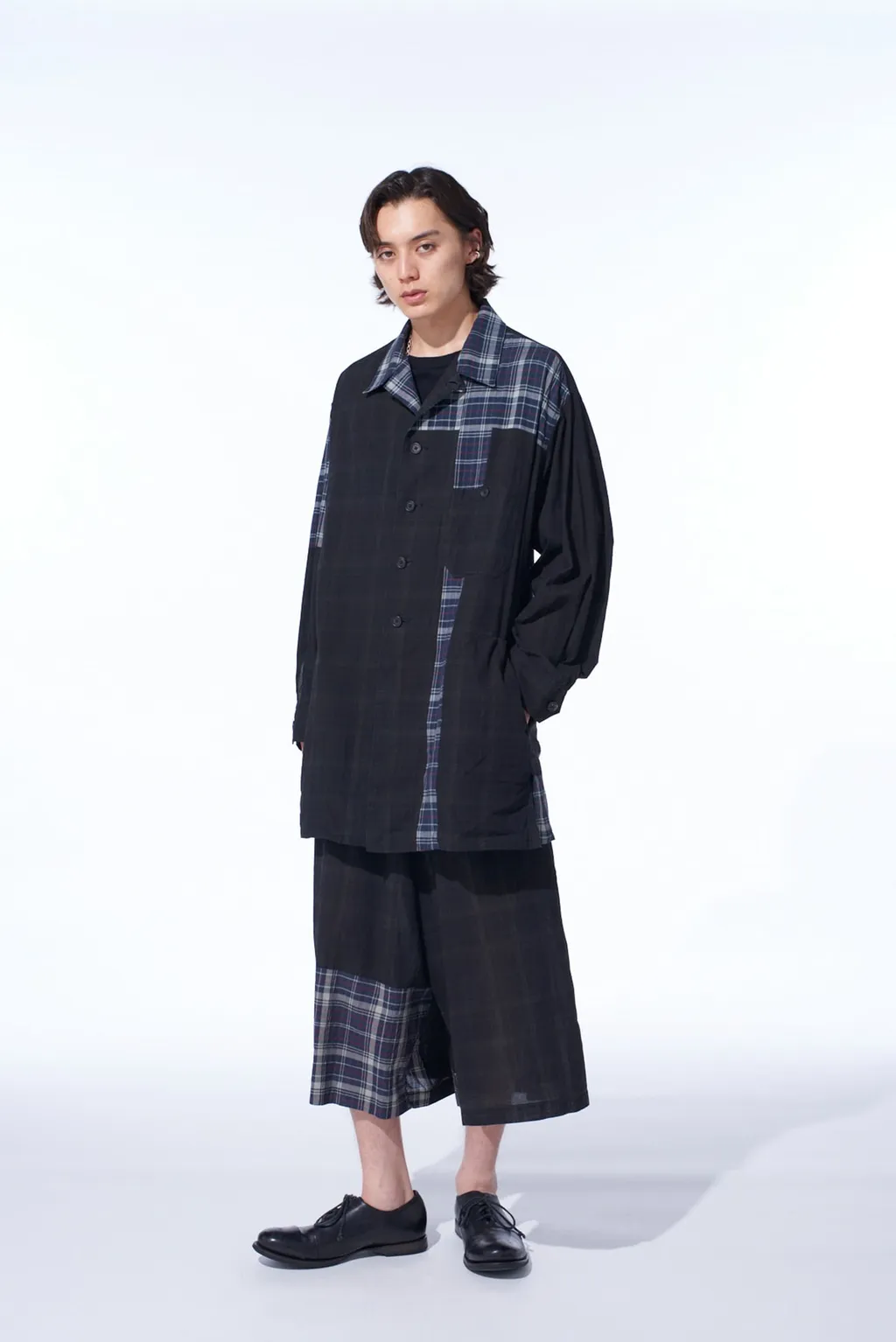Madras Check Pigment Print Shirt-Blouson