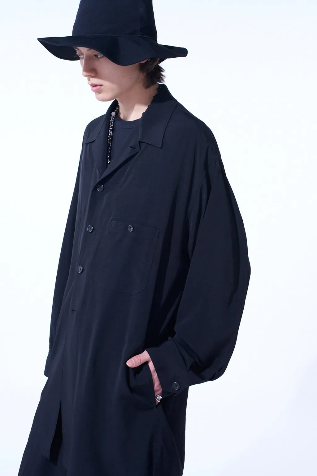 Crepe De Chine Shirt-Blouson