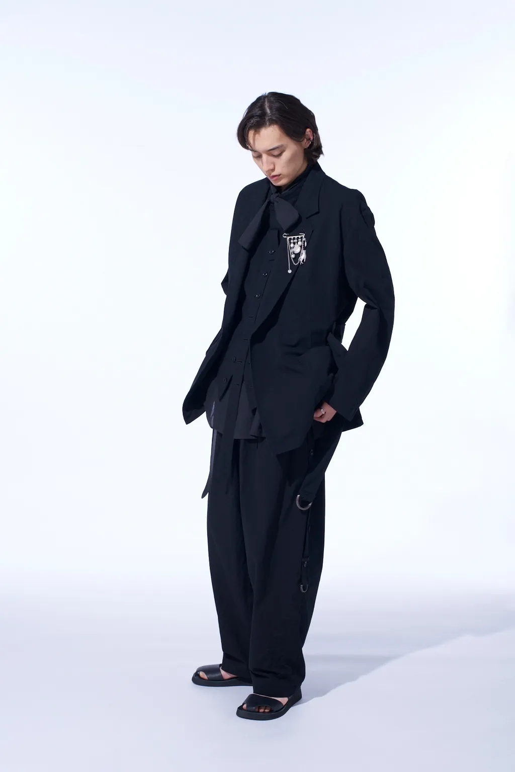 Cotton/Linen Dungaree Belted Jacket