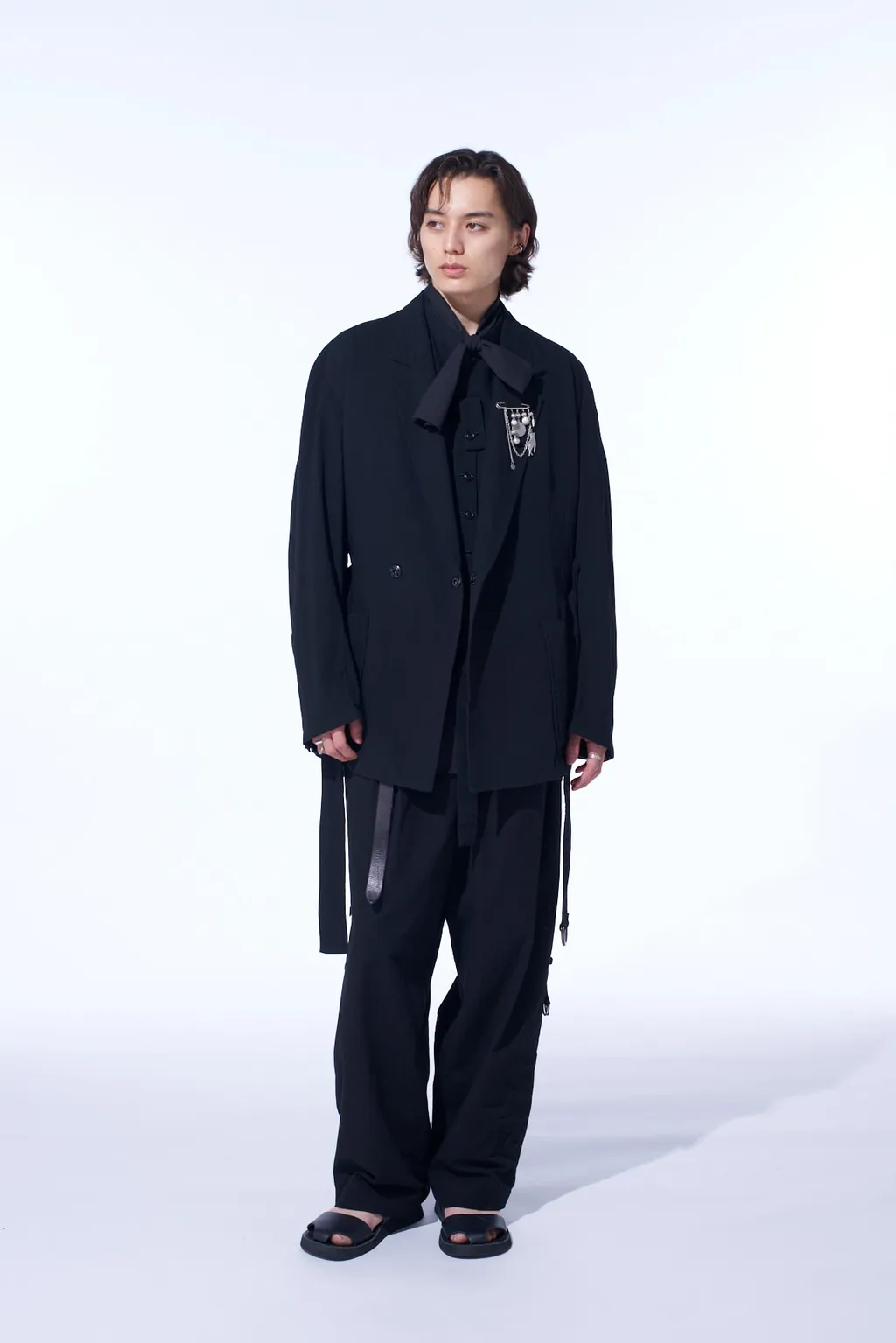 Cotton/Linen Dungaree Belted Jacket