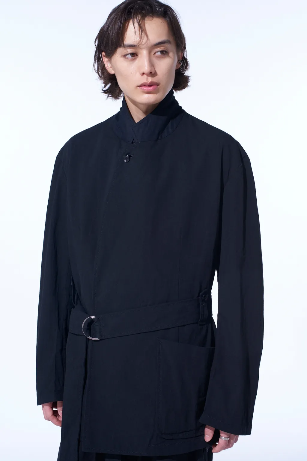 Cotton/Linen Dungaree Belted Jacket
