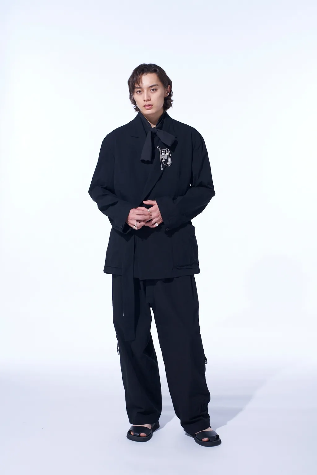 Cotton/Linen Dungaree Belted Jacket