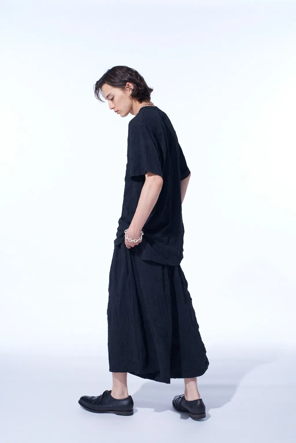 Catch-Washer Finish Jersey Culotte Pants