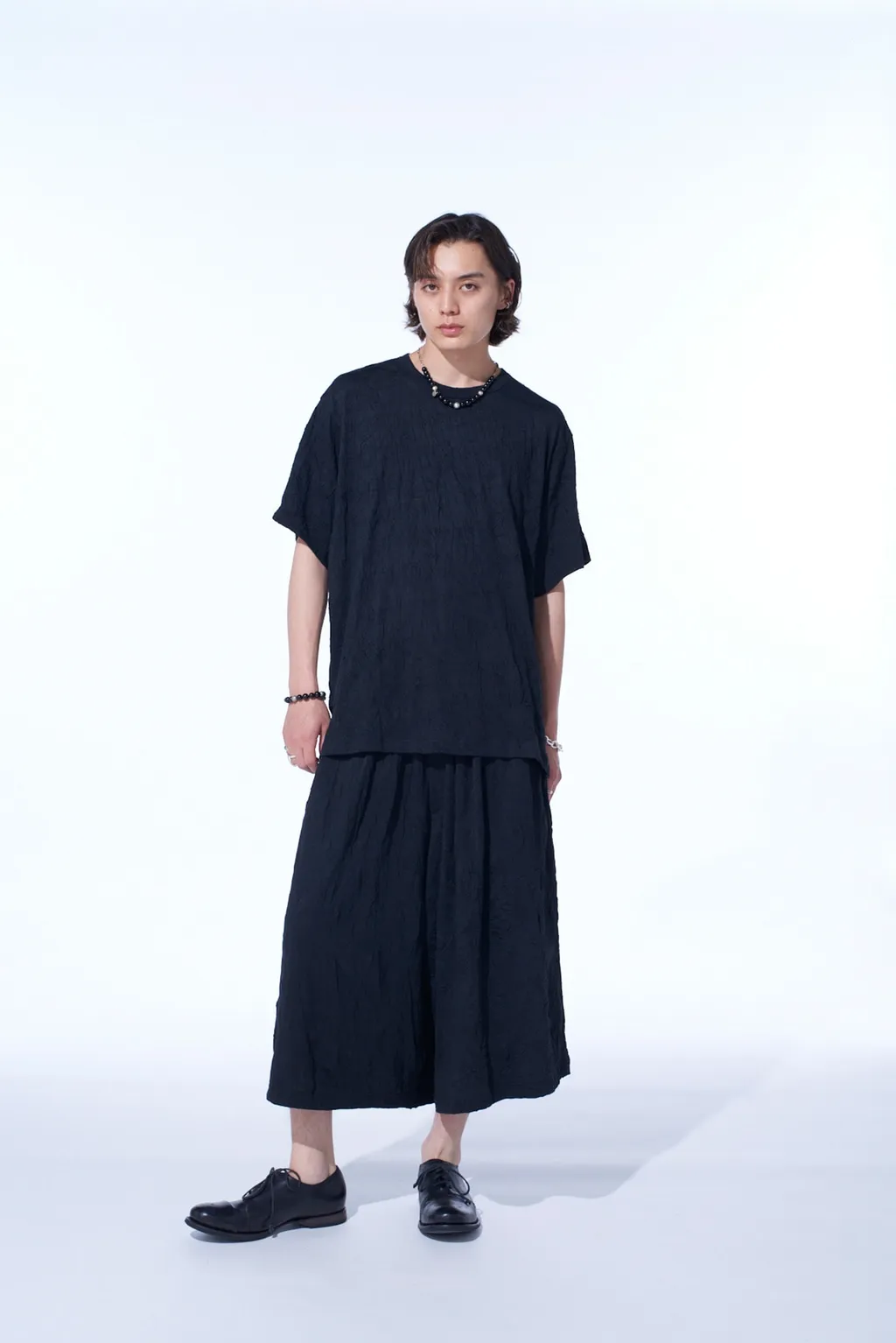 Catch-Washer Finish Jersey Culotte Pants