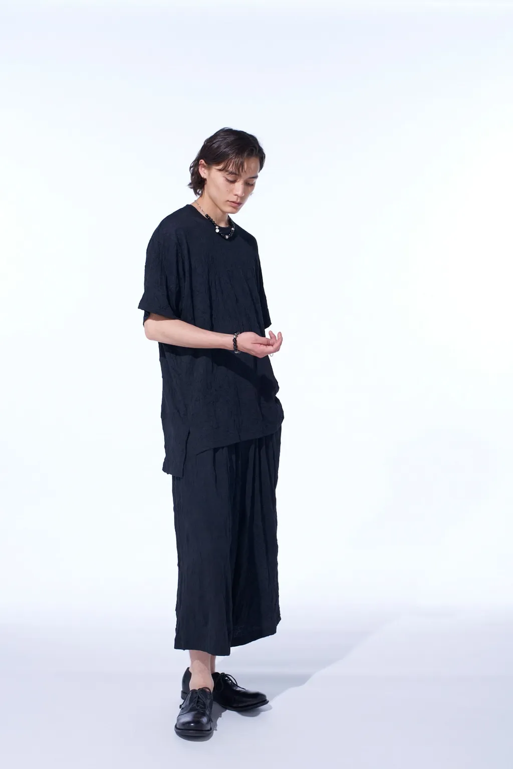 Catch-Washer Finish Jersey Culotte Pants