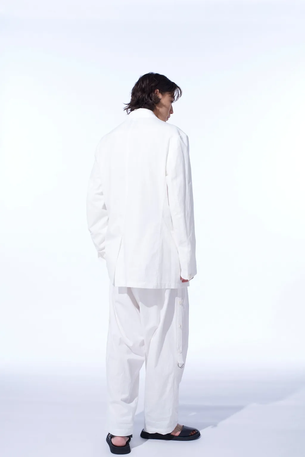 Cotton/Linen Dungaree 2Bs Jacket