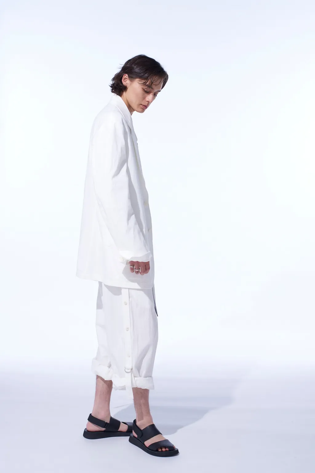 Cotton/Linen Dungaree 2Bs Jacket
