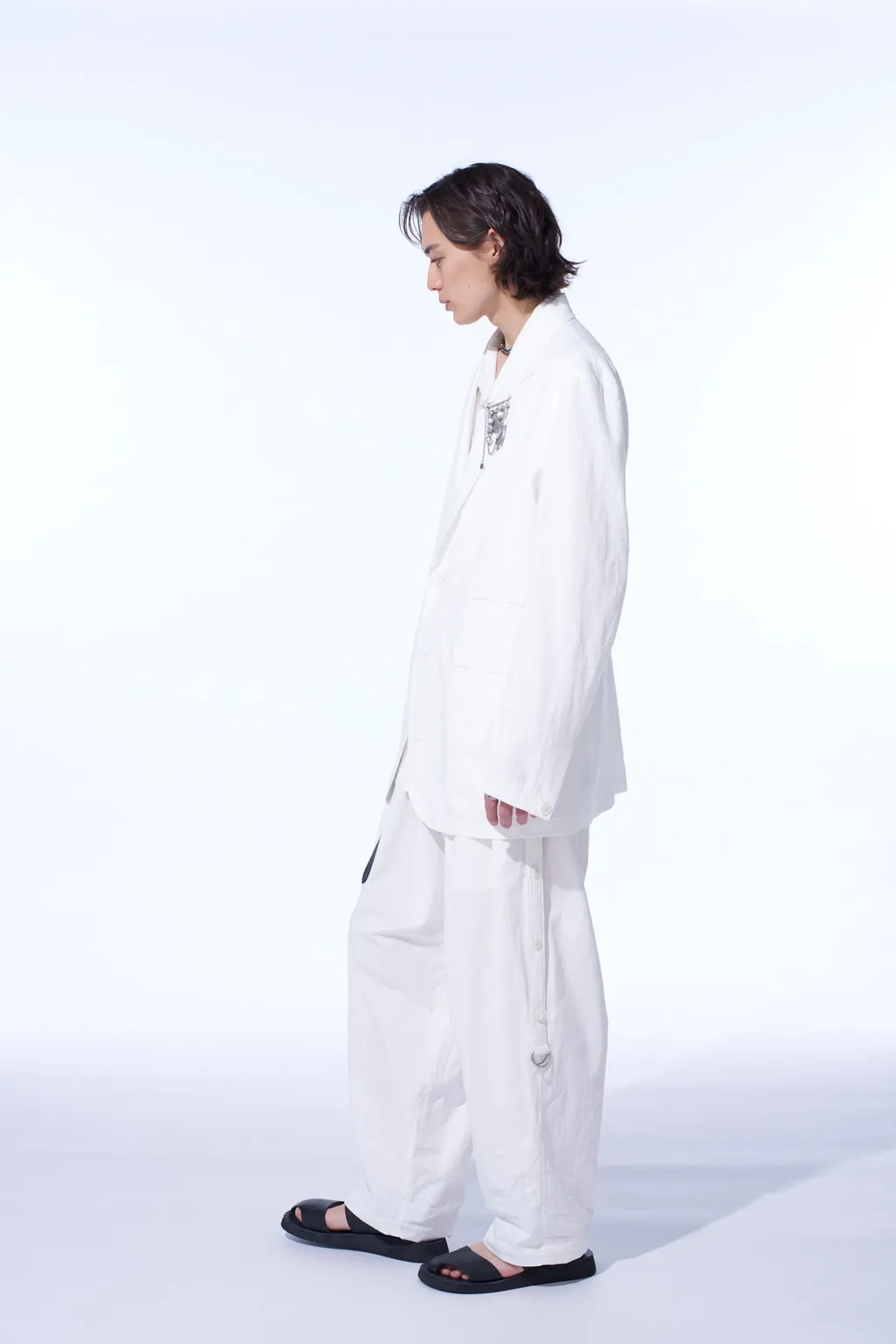 Cotton/Linen Dungaree 2Bs Jacket