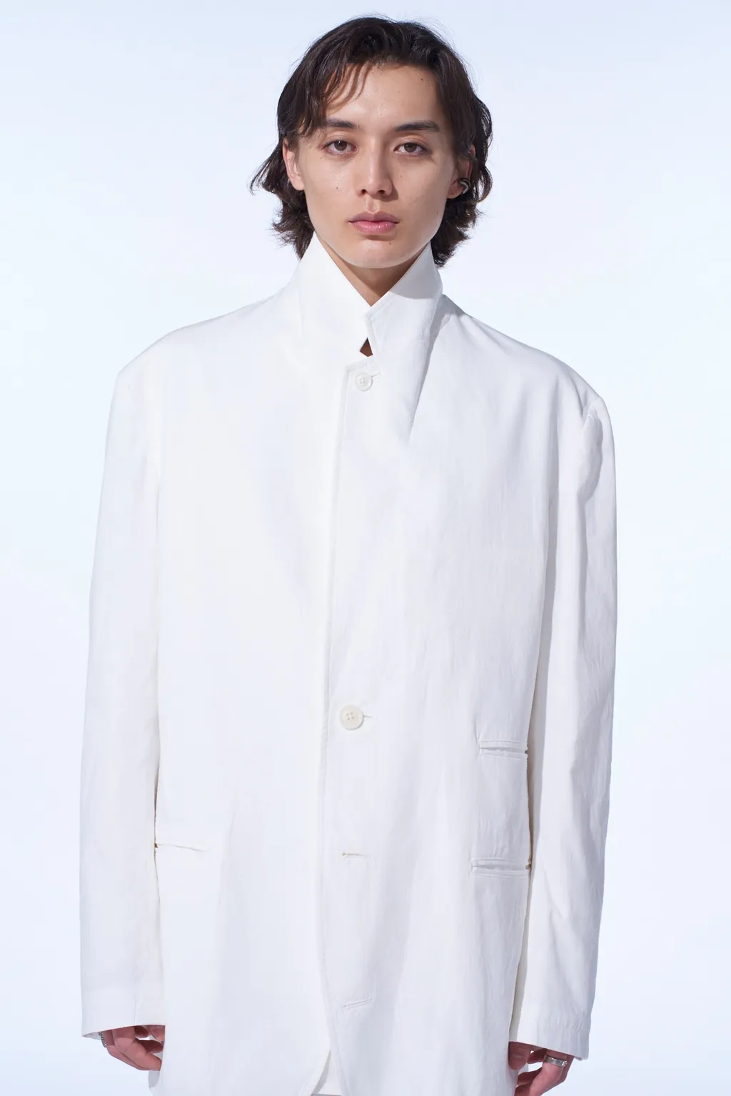 Cotton/Linen Dungaree 2Bs Jacket