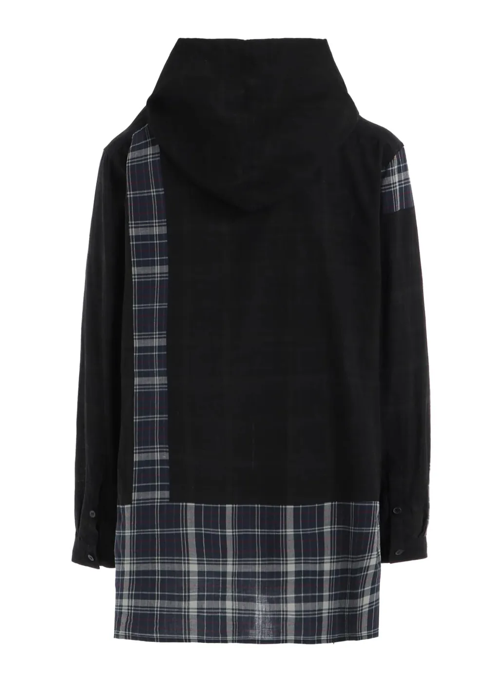 Madras Check Pigment Print Hooded Shirt