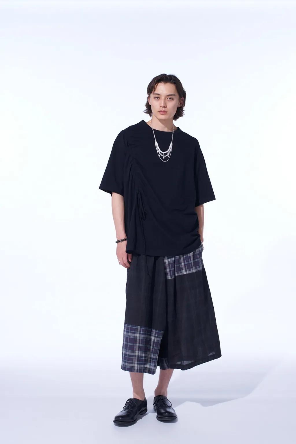 Madras Check Pigment Print Culotte Pants