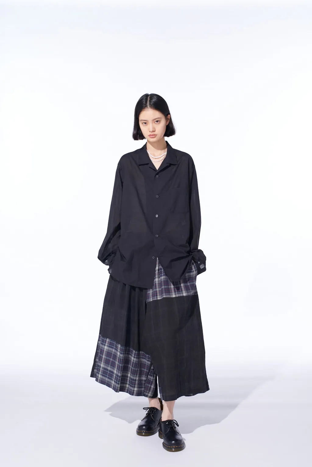 Madras Check Pigment Print Culotte Pants
