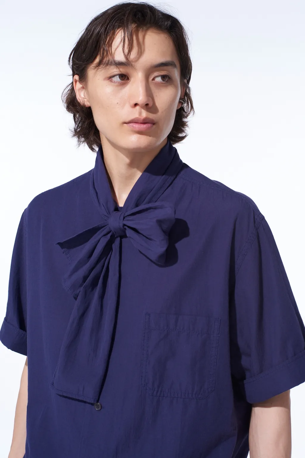 Broadcloth Chambray Short-Sleeve Stall Shirt