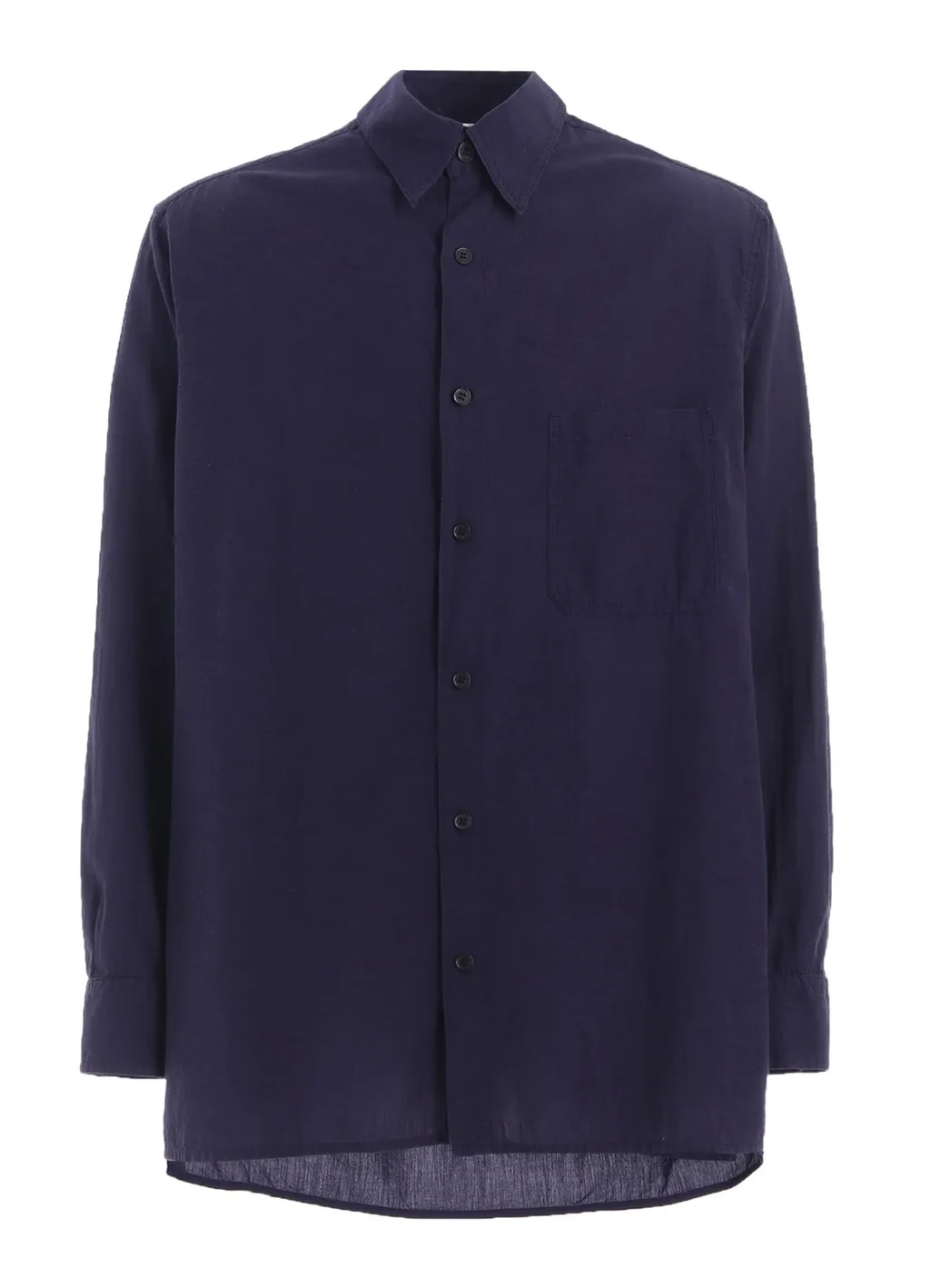 Broadcloth Chambray Loose-Fit Regular Collar Shirt