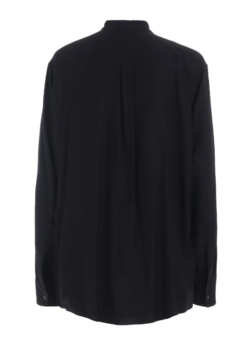 Rayon Twill Loose Fit Stand Collar Shirt