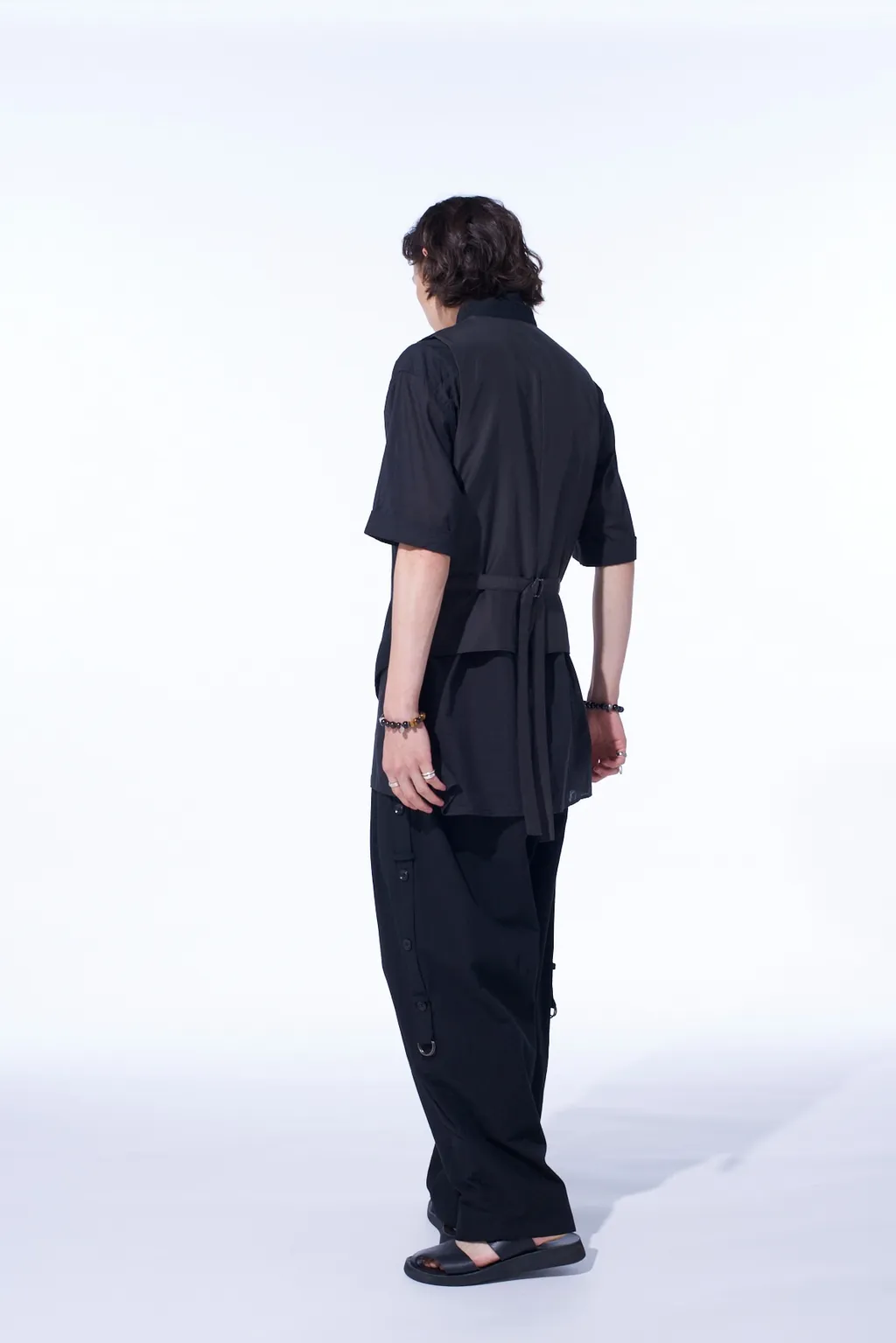 Cotton/Linen Dungaree Stand Collar Vest