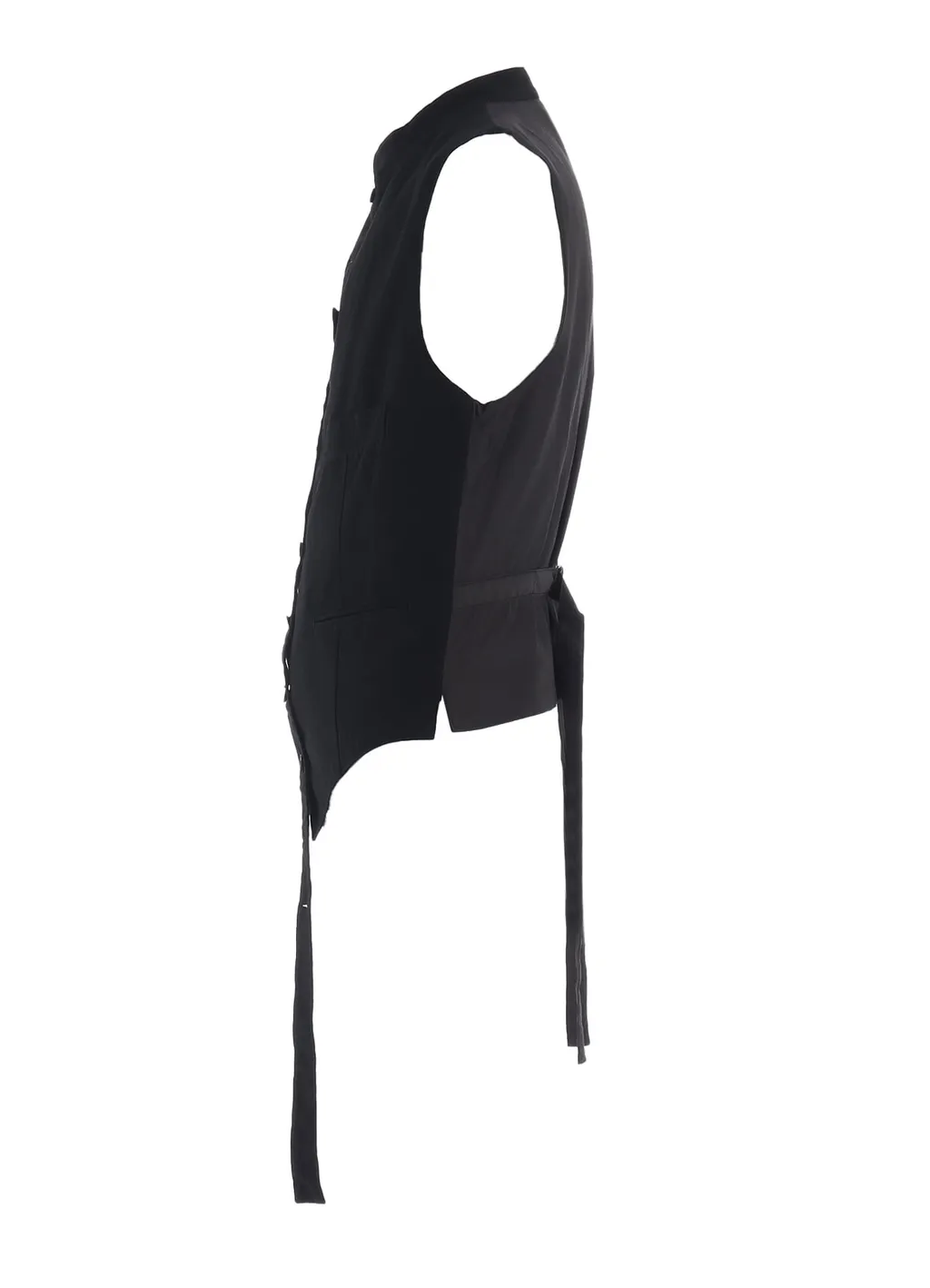 Cotton/Linen Dungaree Stand Collar Vest
