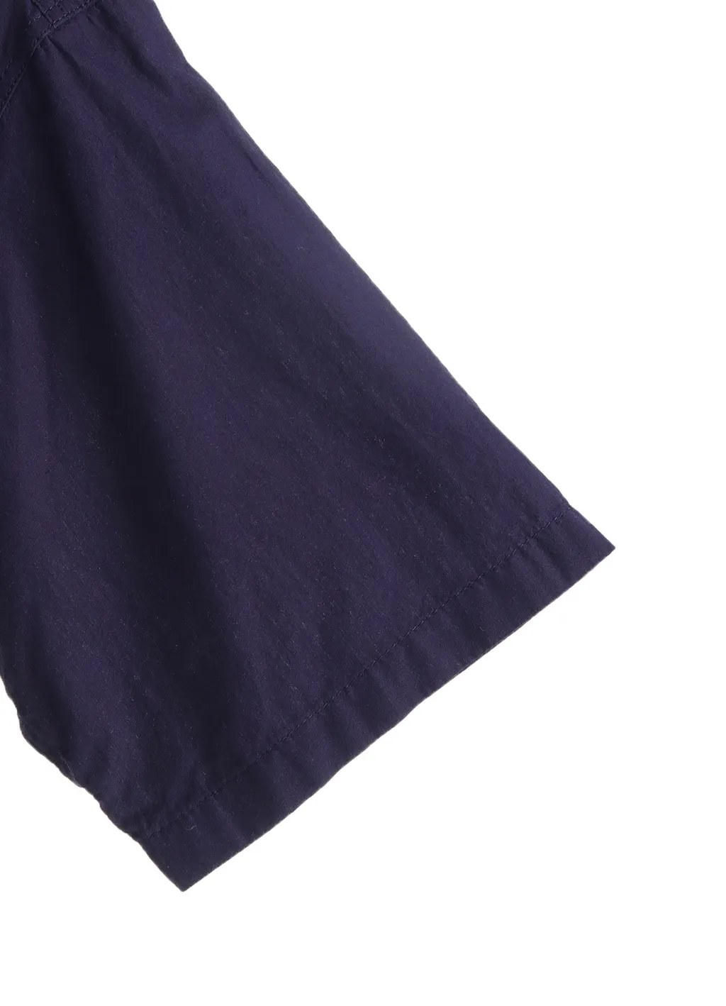 Broadcloth Chambray Flap Pockets Oversized Short-Sleeve Shirt