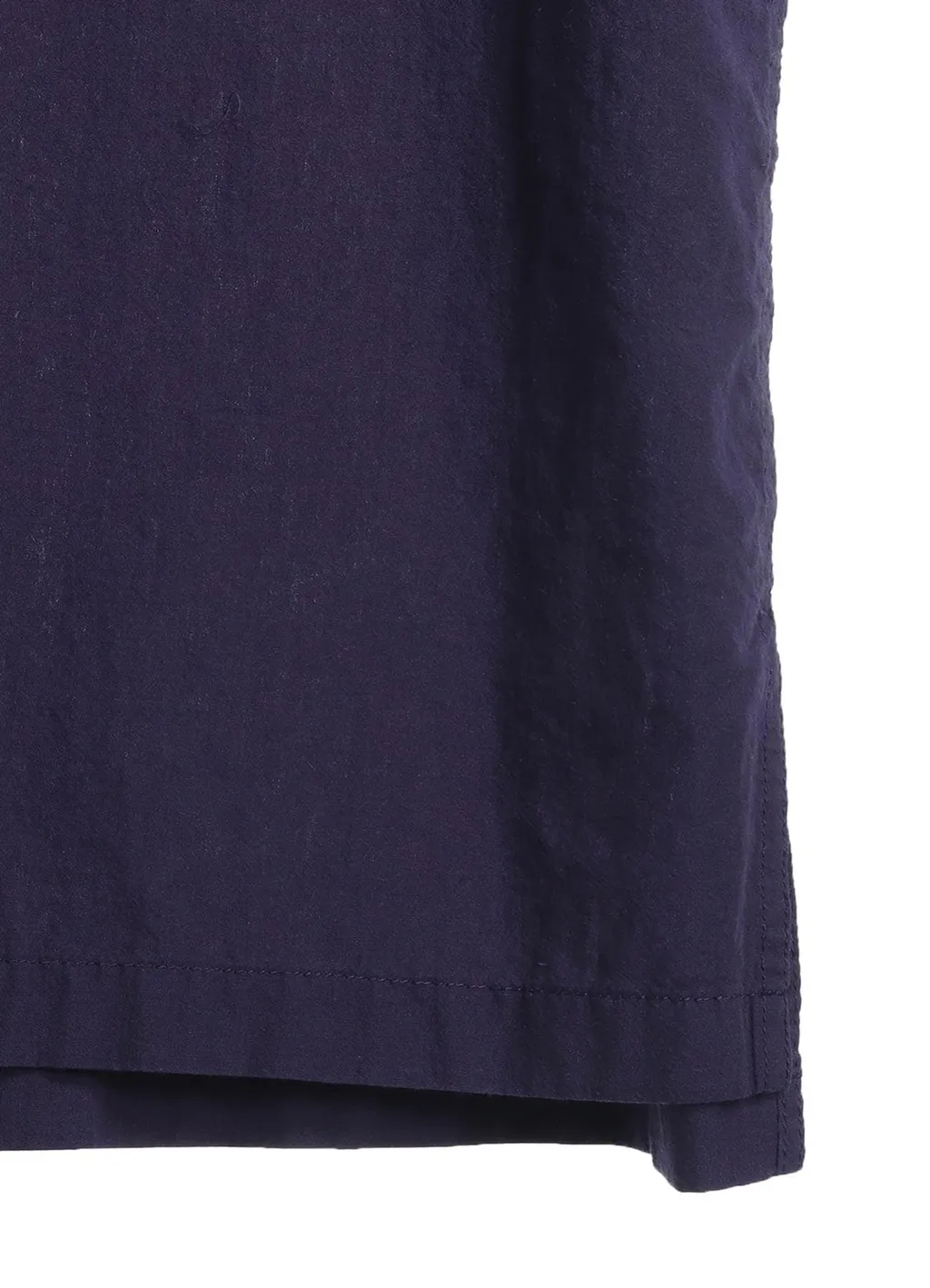 Broadcloth Chambray Flap Pockets Oversized Short-Sleeve Shirt