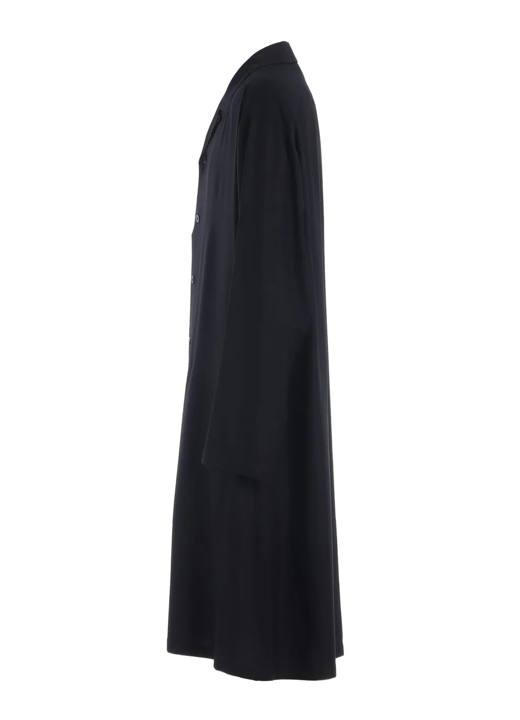 Rayon Twill Open-Collar Long Shirt