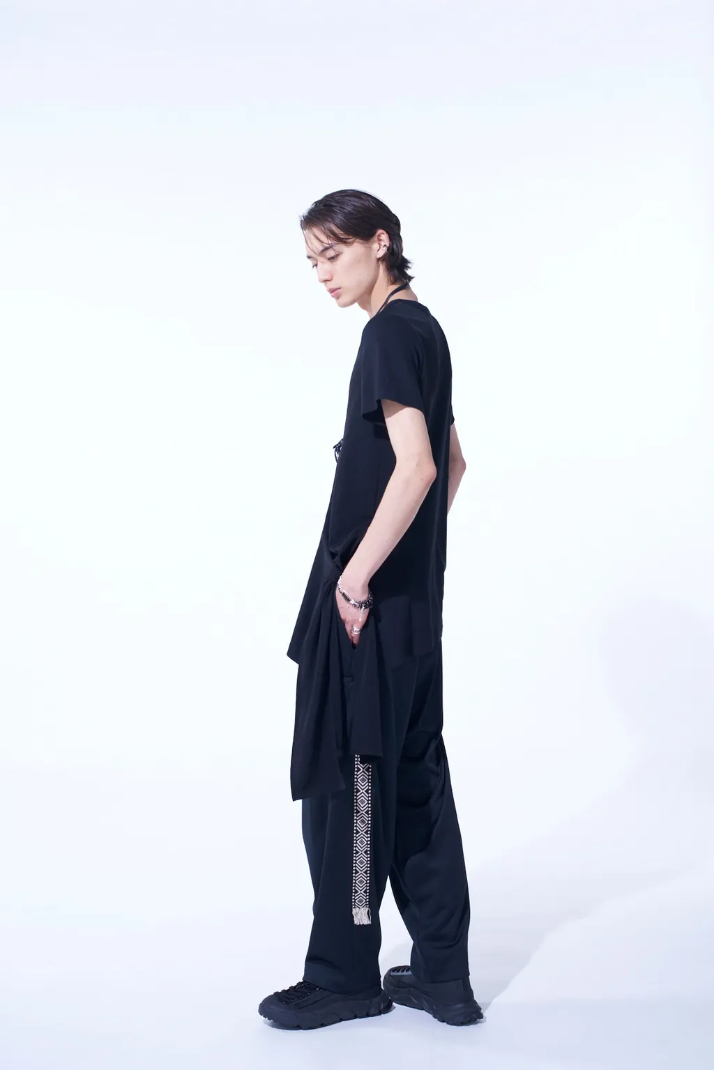 Pe/Smooth Jersey Side Tuck Trousers With Tyrolean Tapes