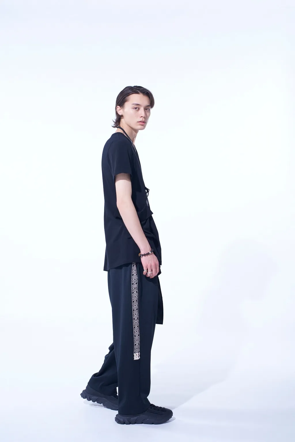 Pe/Smooth Jersey Side Tuck Trousers With Tyrolean Tapes
