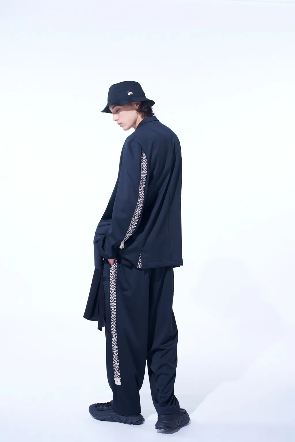 Pe/Smooth Jersey Side Tuck Trousers With Tyrolean Tapes