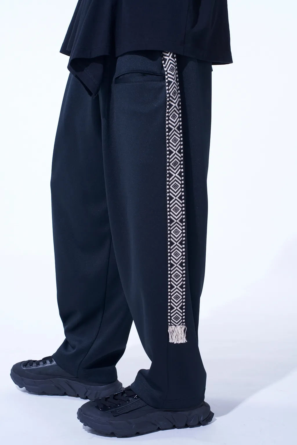 Pe/Smooth Jersey Side Tuck Trousers With Tyrolean Tapes