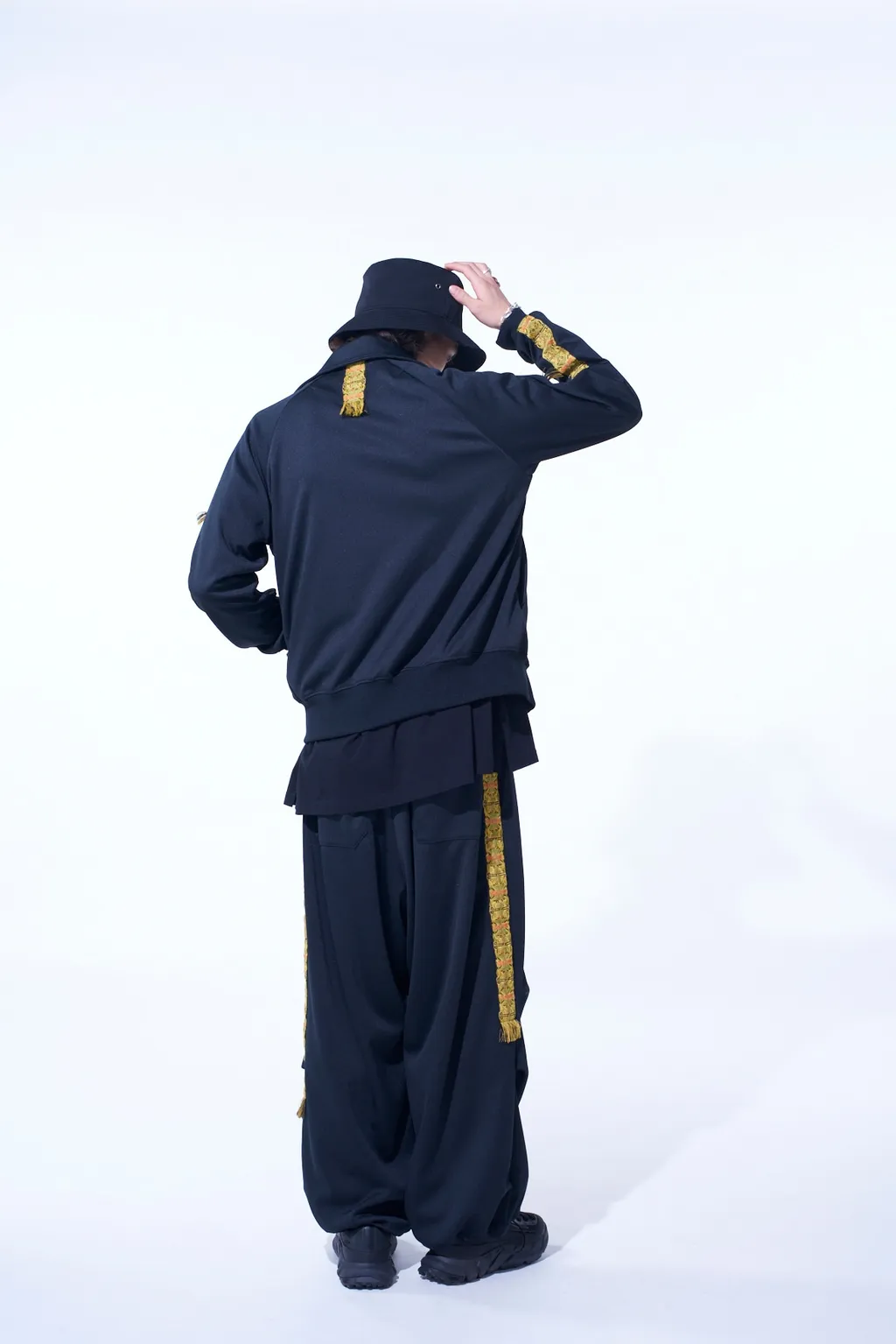 Pe/Smooth Jersey Knee Tuck Military Pants With Tyrolean Tapes