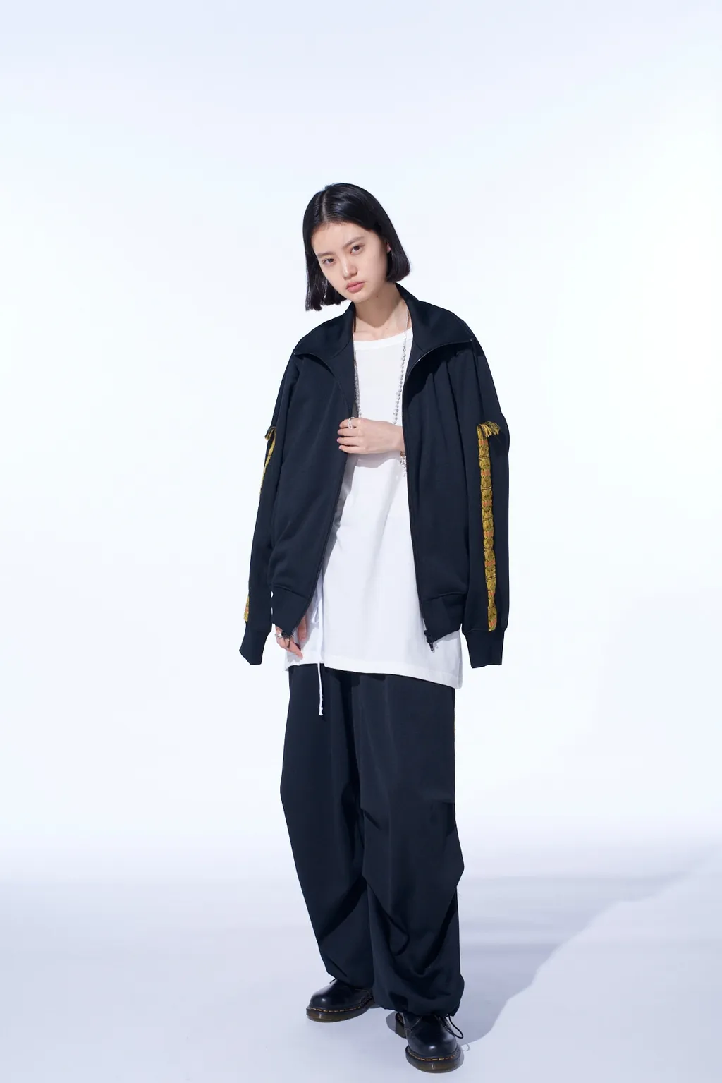 Pe/Smooth Jersey Knee Tuck Military Pants With Tyrolean Tapes