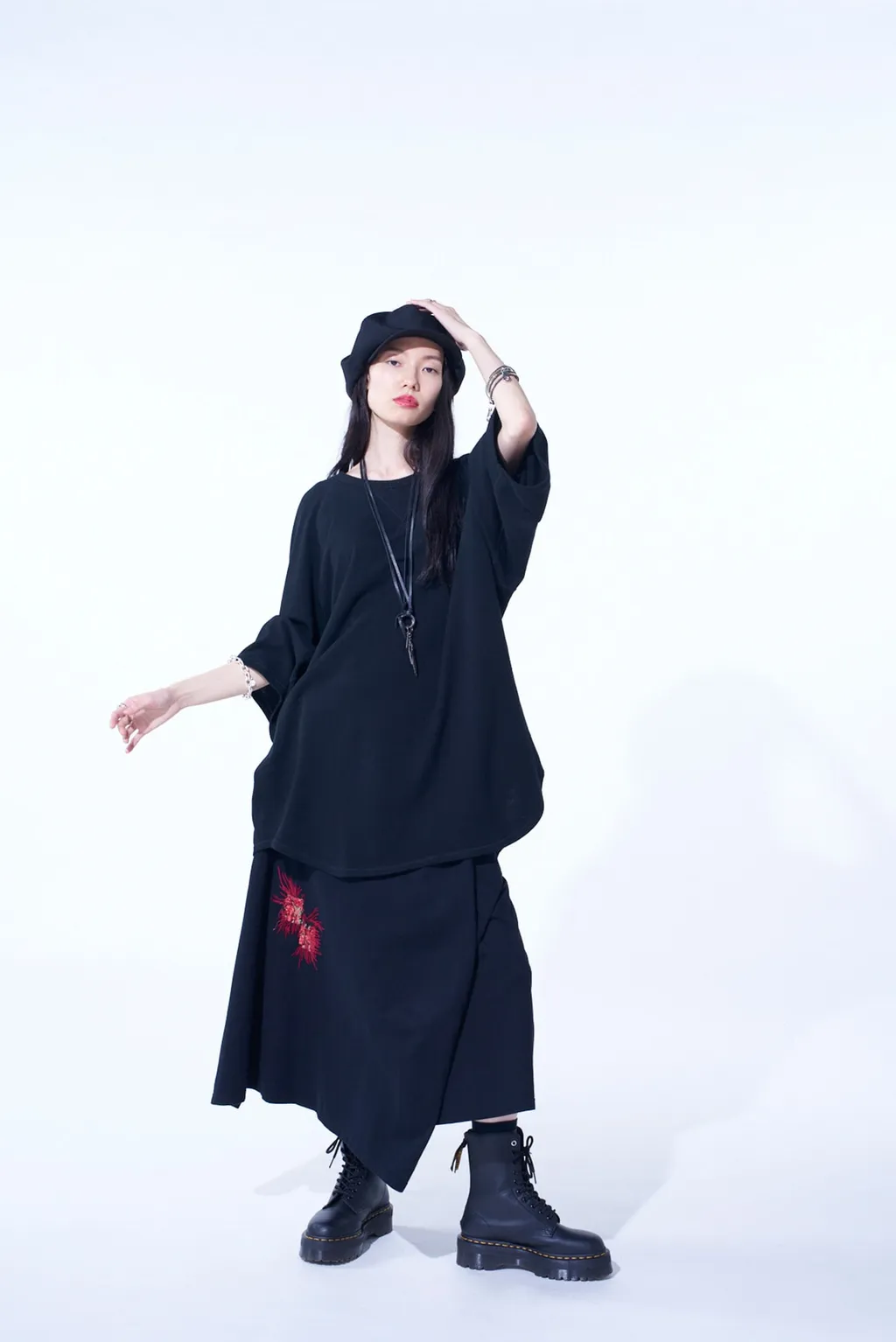 Classic Jersey Tyrolean Embroidery Wrap Skirt
