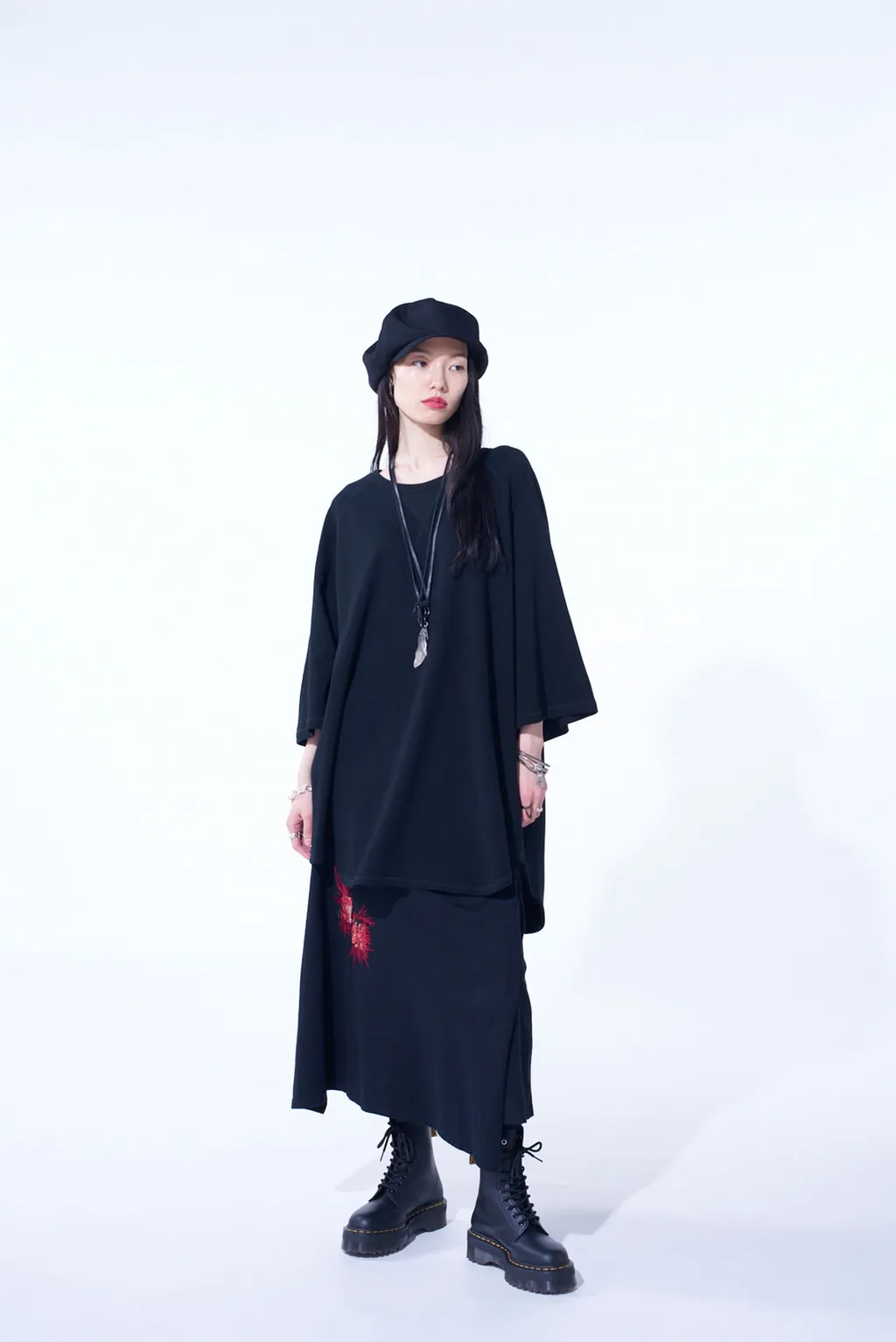 Classic Jersey Tyrolean Embroidery Wrap Skirt