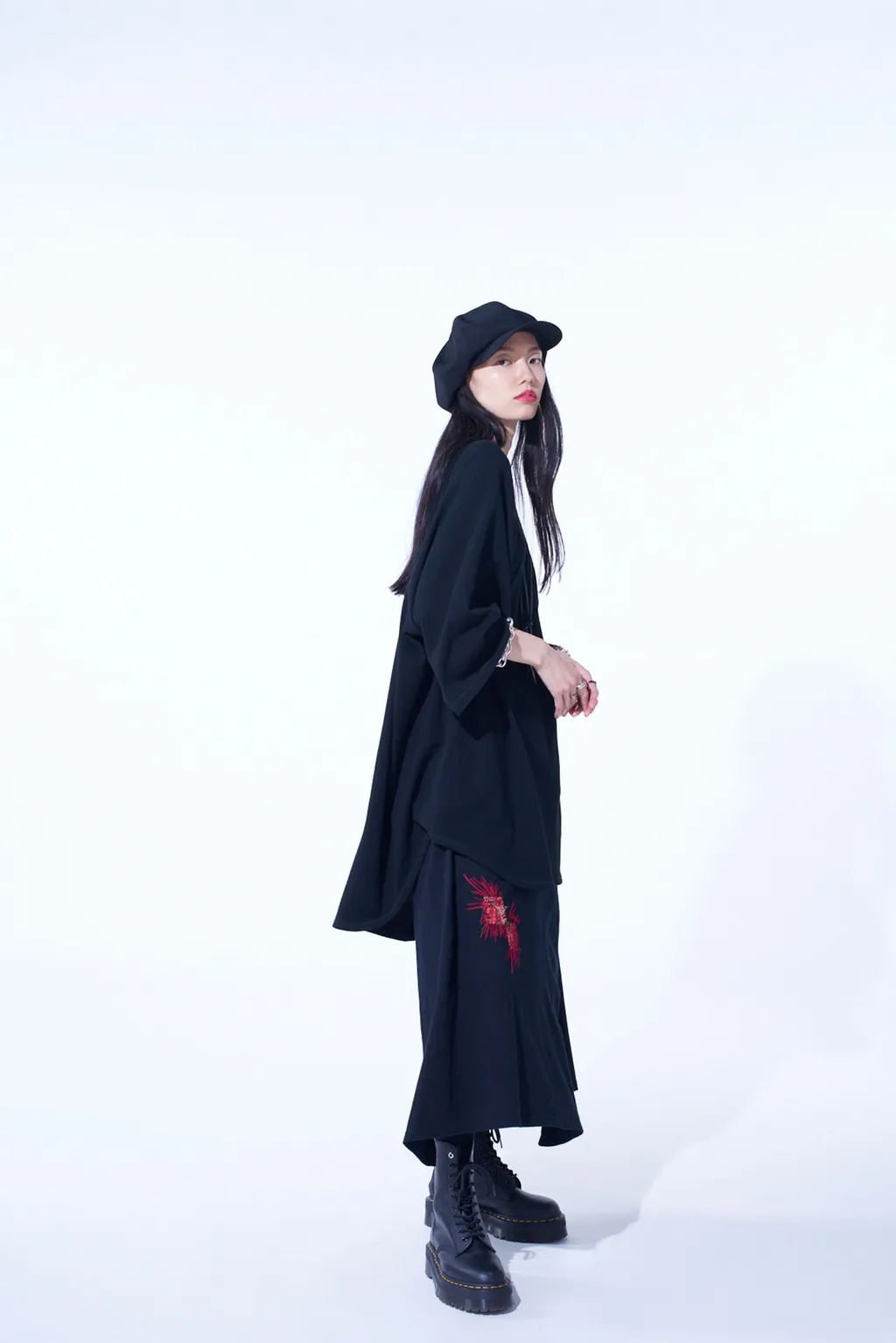 Classic Jersey Tyrolean Embroidery Wrap Skirt
