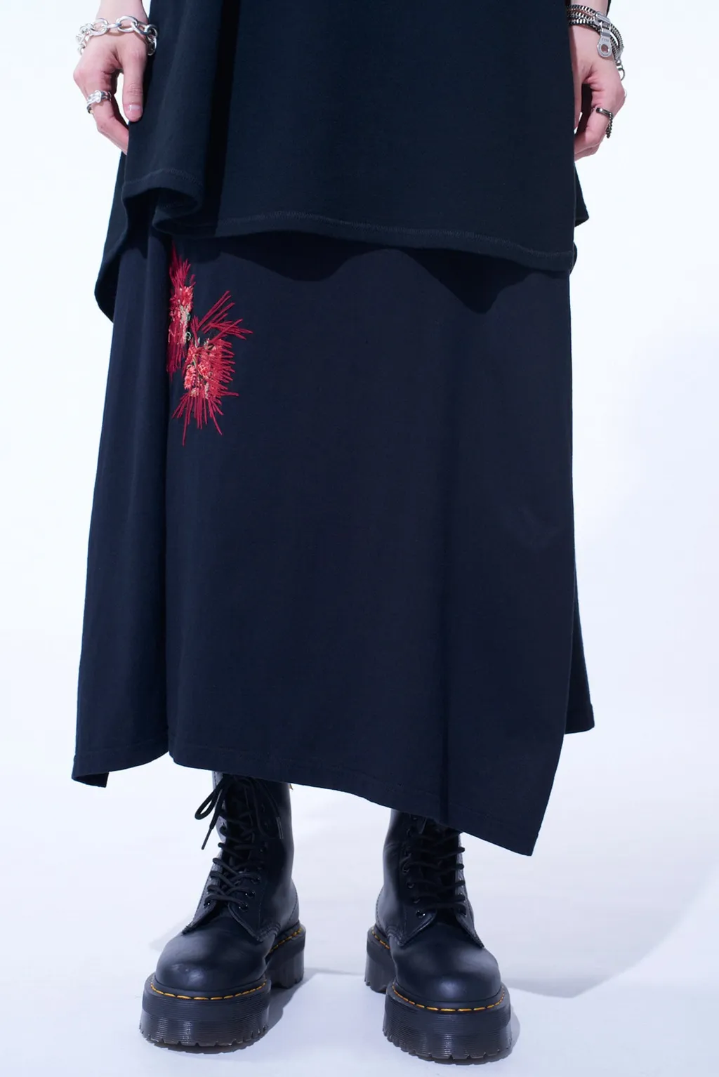 Classic Jersey Tyrolean Embroidery Wrap Skirt