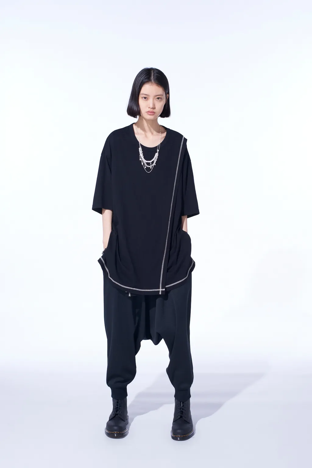 Pe/Smooth Jersey Ribbed Hems Balloon Saruel Pants