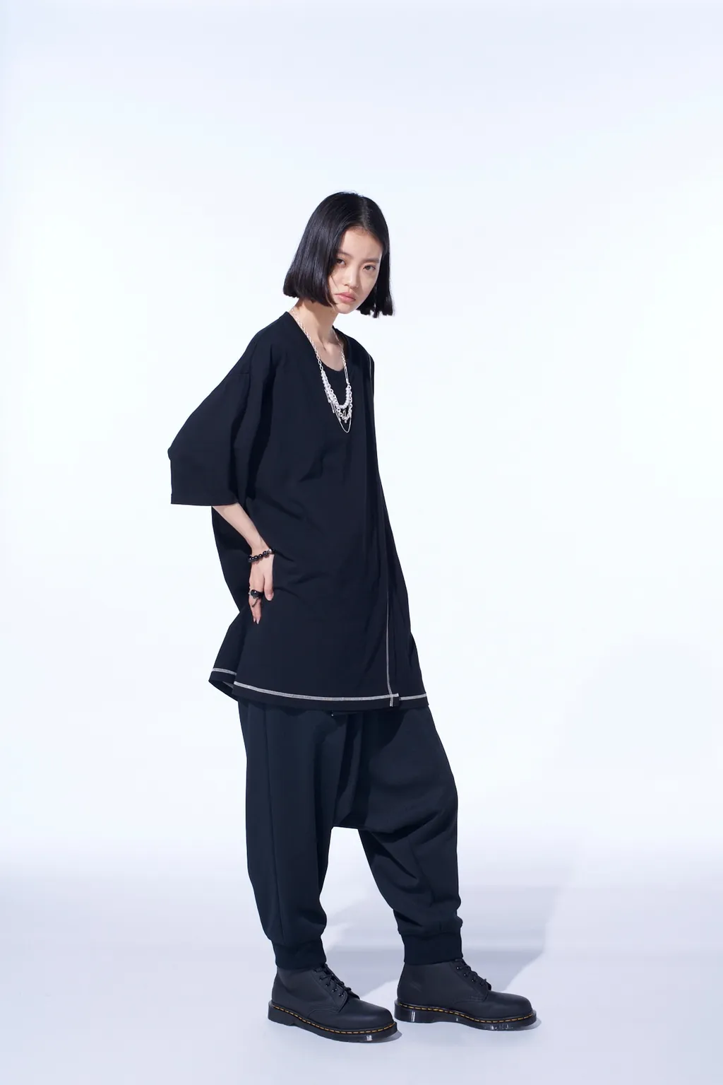 Pe/Smooth Jersey Ribbed Hems Balloon Saruel Pants