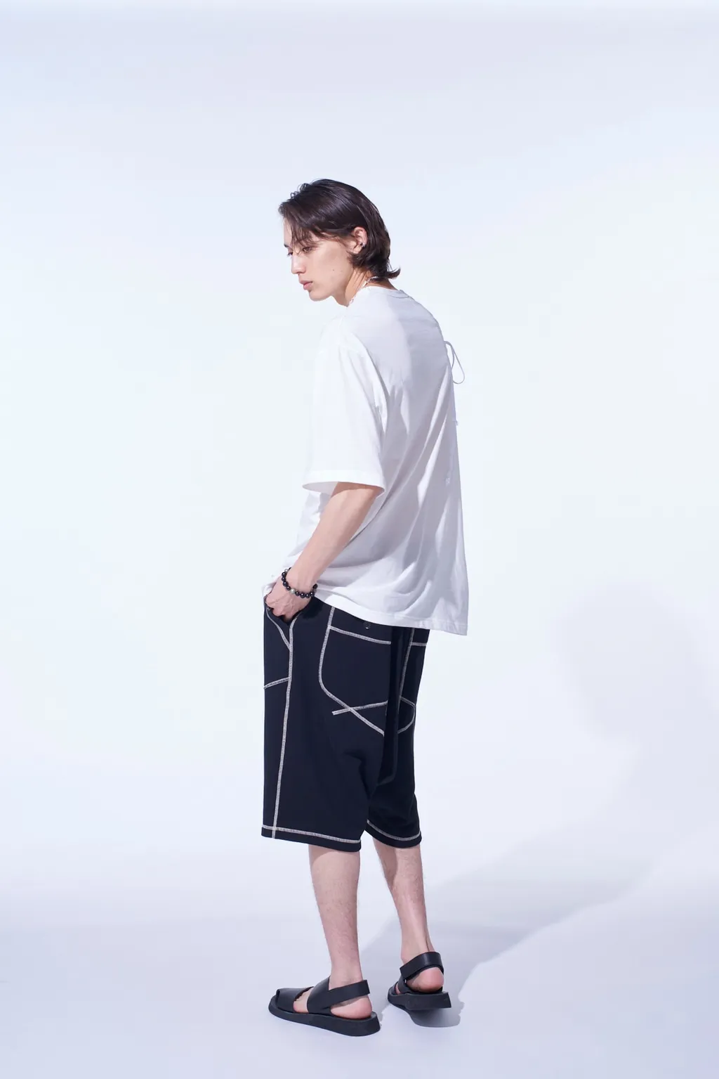 Soft Jersey T-Shirt With Gathered Strings