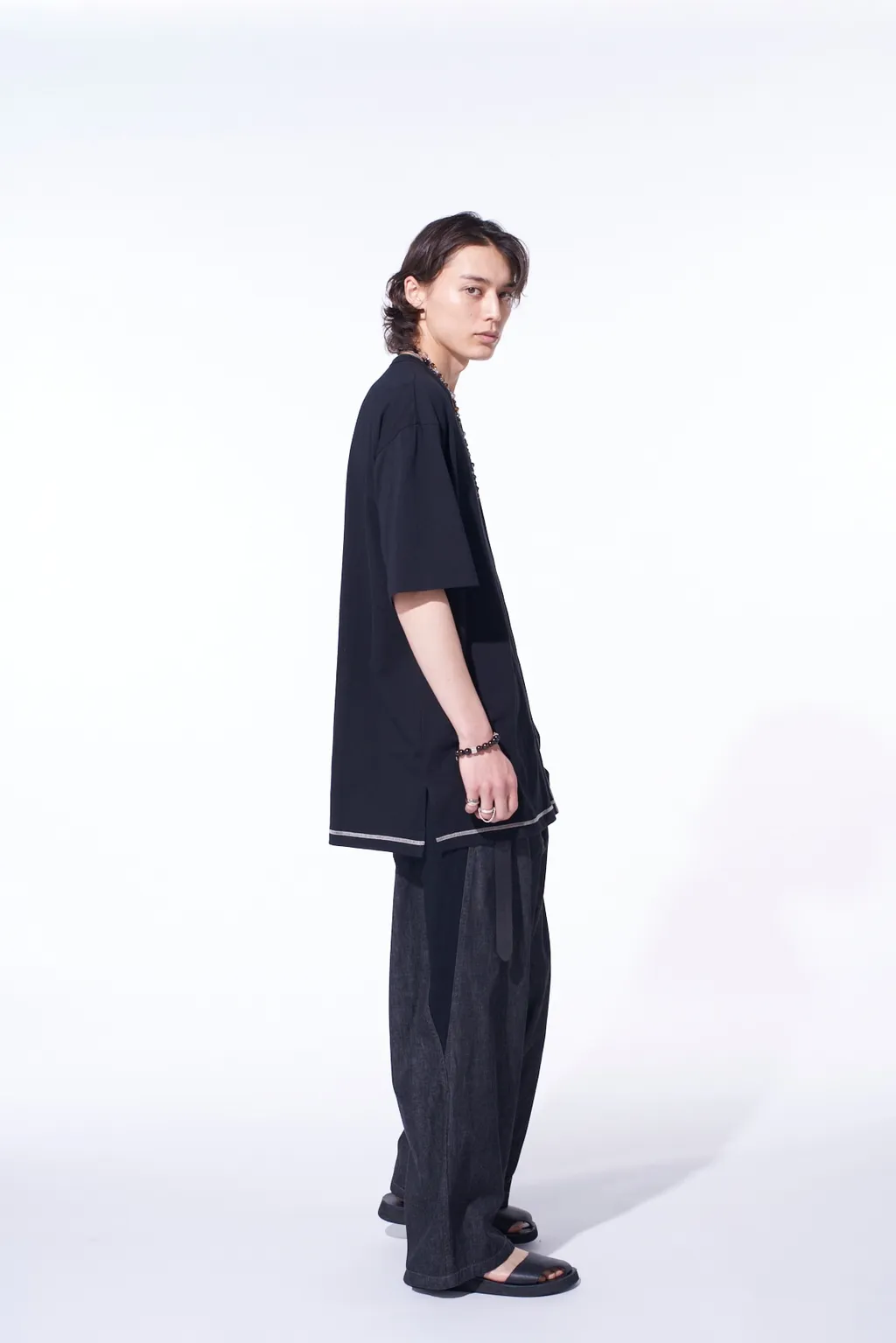 7Oz Two-Tone Denim 5Pocket Wide Pants