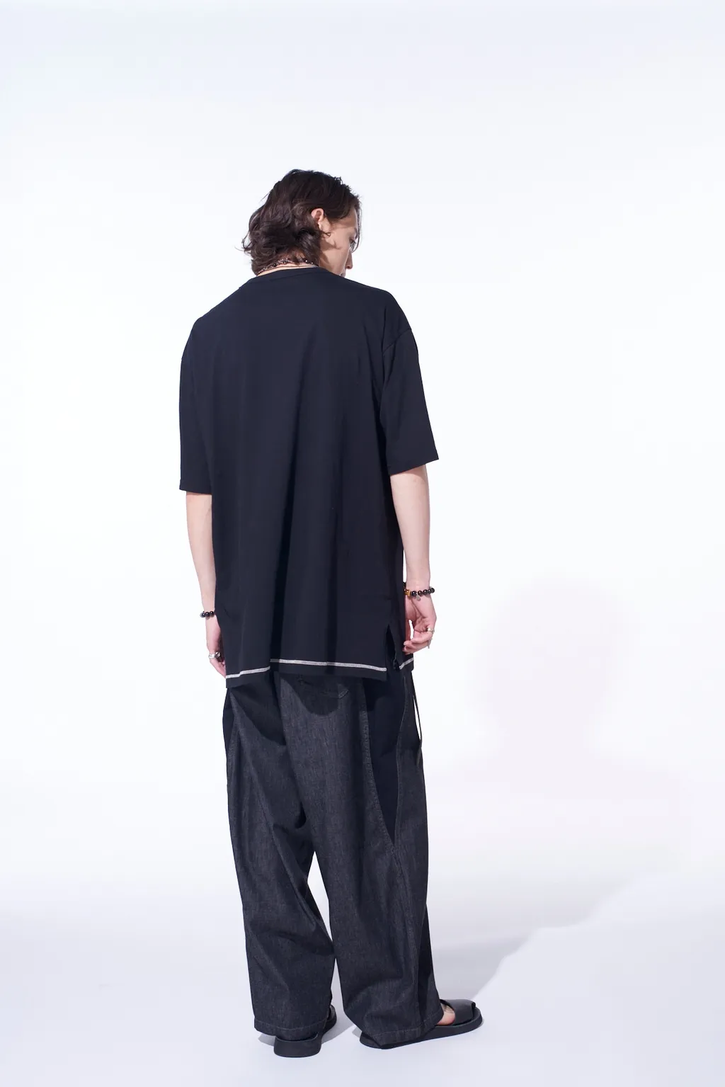 7Oz Two-Tone Denim 5Pocket Wide Pants