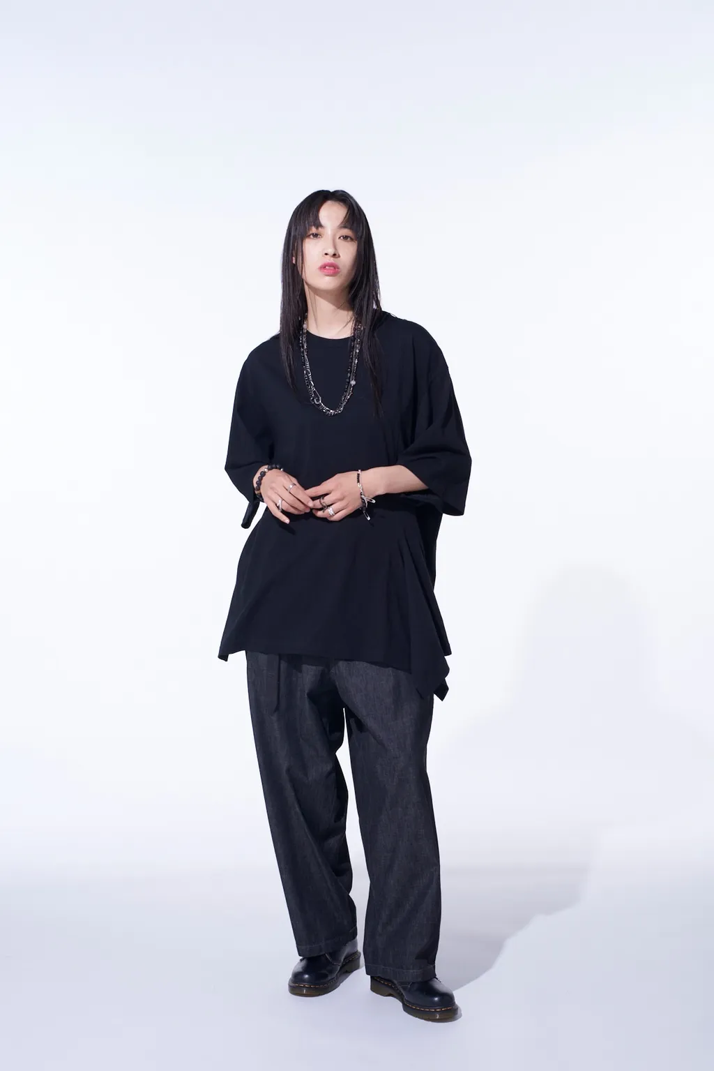 7Oz Two-Tone Denim 5Pocket Wide Pants