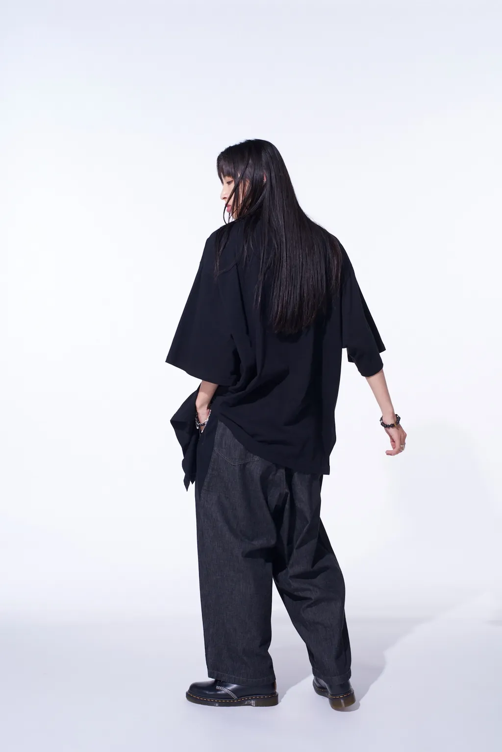 7Oz Two-Tone Denim 5Pocket Wide Pants
