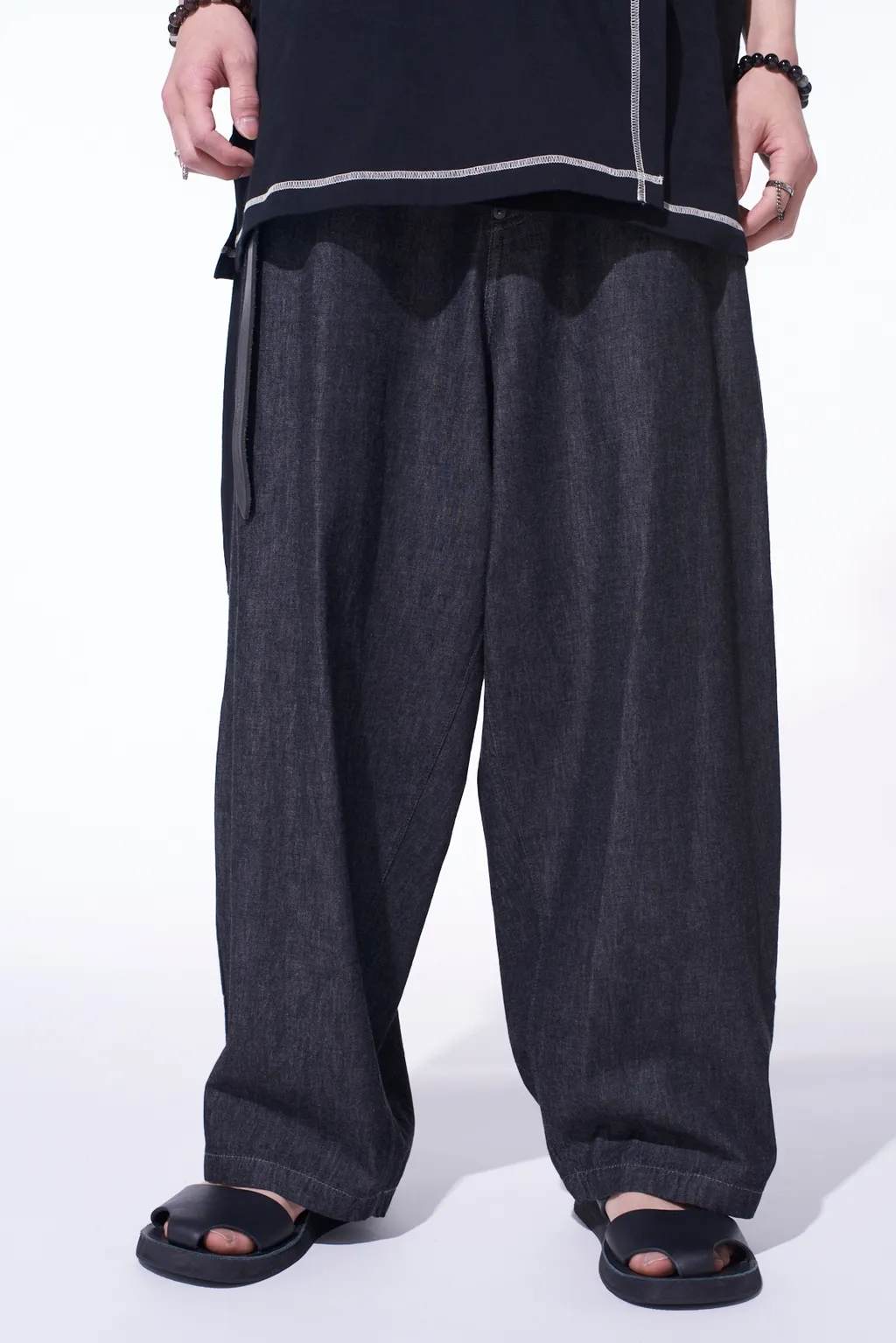 7Oz Two-Tone Denim 5Pocket Wide Pants