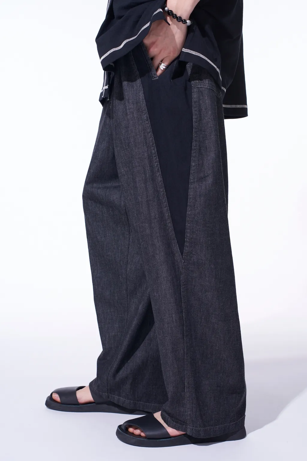 7Oz Two-Tone Denim 5Pocket Wide Pants