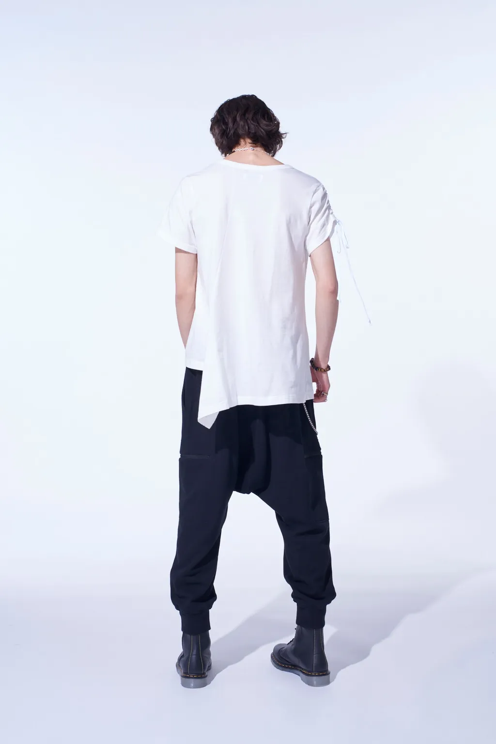 French Terry Ribbed Hem Sarouel Pants