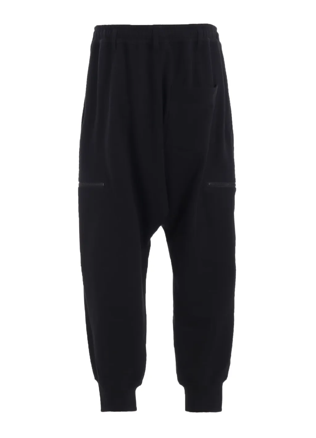 French Terry Ribbed Hem Sarouel Pants