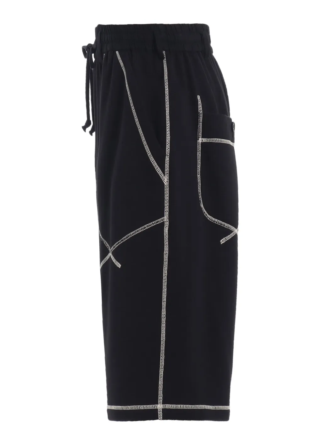 French Terry Random Stitch Sarouel Shorts
