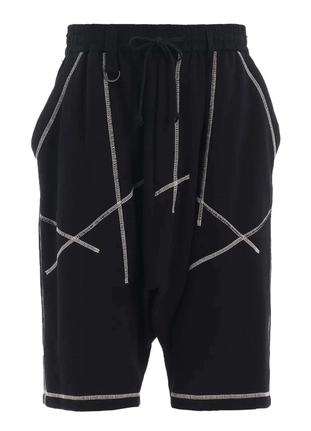 French Terry Random Stitch Sarouel Shorts