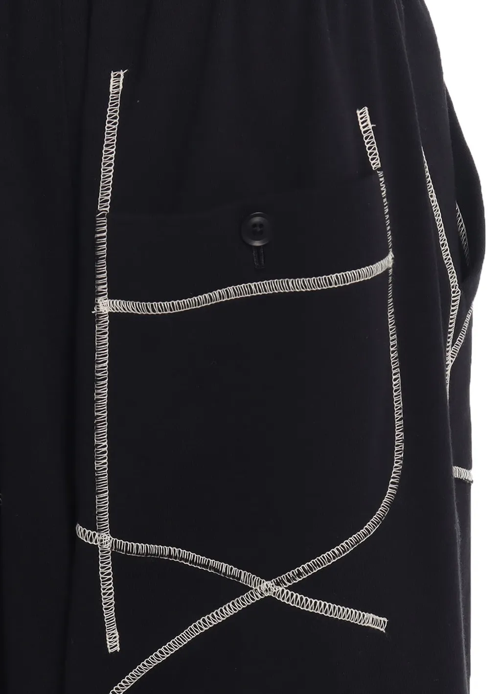French Terry Random Stitch Sarouel Shorts